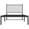 vidaXL Bettgestell mit Kopfteil Metall Schwarz 90x200 cm