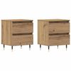 vidaXL Nachttisch 2 pcs Artisan-Eiche 40 x 35 x 50 cm Holzwerkstoff