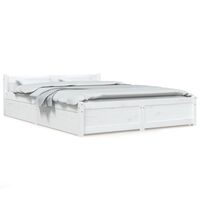 vidaXL Bett mit Schubladen Weiß 160x200cm
