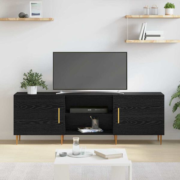 vidaXL TV-Schr&auml;nk Schwarz Eichen-Optik 150 x 30 x 50 cm Holzwerkstoff