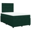 vidaXL Boxspringbett mit Matratze Dunkelgr&uuml;n 120x200 cm Samt