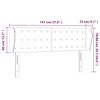 vidaXL Kopfteil mit Ohren Dunkelgrau 147x23x78/88 cm Stoff