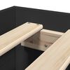 vidaXL Bettgestell Schwarz 75x190 cm Holzwerkstoff