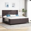 vidaXL Boxspringbett mit Matratze Dunkelbraun 200 x 200 cm Stoff