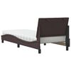 vidaXL Bett mit Matratze "Hanko" Dunkelbraun 90x190 cm Stoff