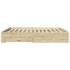 vidaXL Bettgestell mit Schubladen Sonoma-Eiche 200x200cm Holzwerkstoff