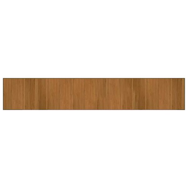 vidaXL Teppich Rechteckig Braun 70x400 cm Bambus