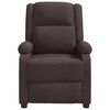 vidaXL Ohrensessel mit Massagefunktion Dunkelbraun Stoff