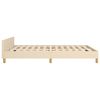 vidaXL Bettgestell ohne Matratze Creme 140x200 cm Stoff