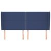vidaXL Kopfteil mit Ohren Blau 183x23x118/128 cm Stoff