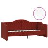 vidaXL Tagesbett mit Matratze USB Weinrot Stoff 90x200 cm