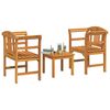 vidaXL M&ouml;belset mit Kissen 3 pcs Natur Massivholz Akazie
