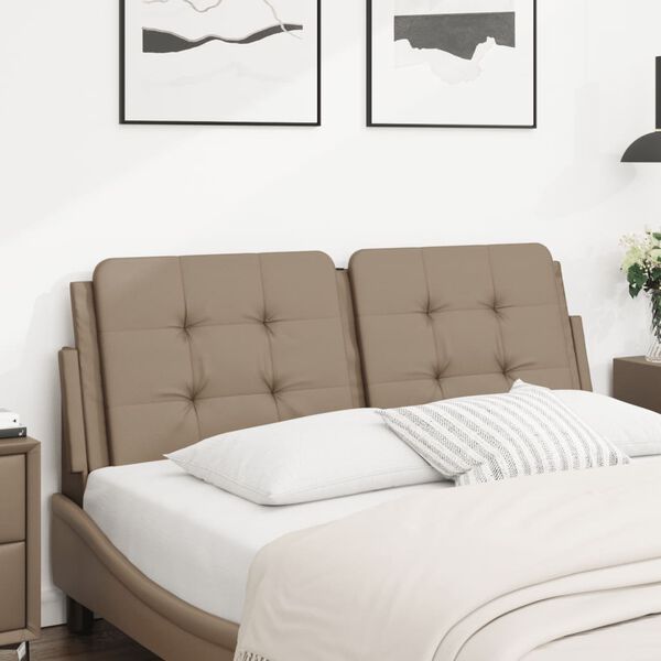 vidaXL Kopfteil-Kissen "Zadar" Cappuccino-Braun 140 cm Kunstleder