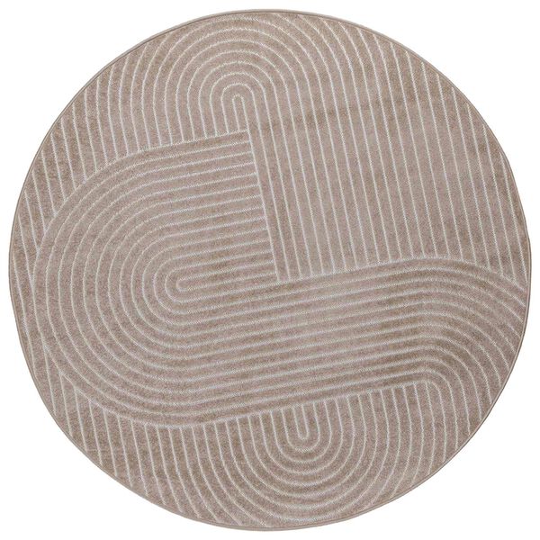 vidaXL Bereichsteppiche Rund Beige &Oslash; 160 CM
