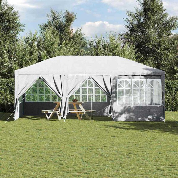 vidaXL Party-Zelt Wei&szlig; 600 x 400 x 266 cm Polyethylen