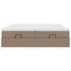 vidaXL Ottoman-Bett mit Matratzen Cappuccino 180x200cm Kunstleder