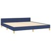 vidaXL Bettgestell ohne Matratze Blau 180x200 cm Stoff