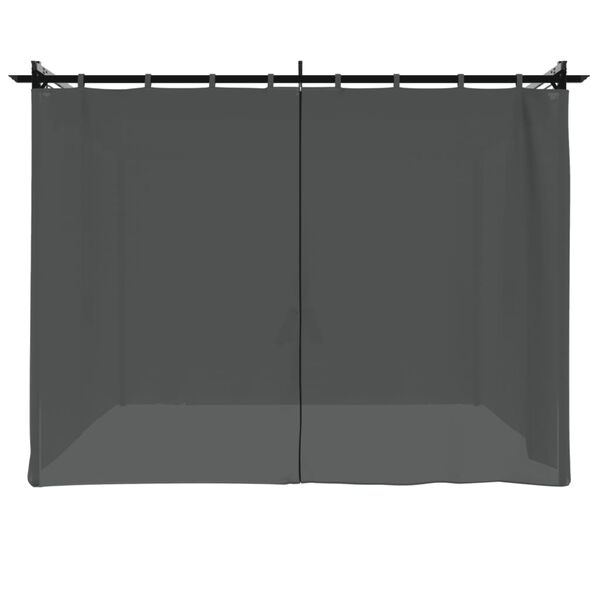 vidaXL Pavillon mit Vorh&auml;ngen Anthrazit 3x3 m Stahl