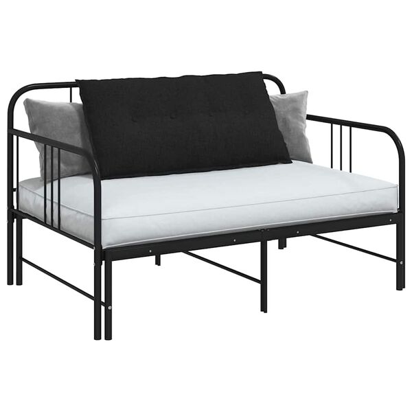 vidaXL R&uuml;ckenkissen Schwarz 100 x 19 x 50 cm Stoff