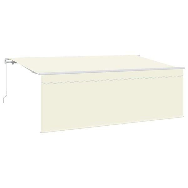 vidaXL Einziehbare Markise Creme 400 x 200 cm Polyester und Aluminium