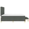 vidaXL Boxspringbett mit Matratze Dunkelgrau 180 x 200 cm Stoff