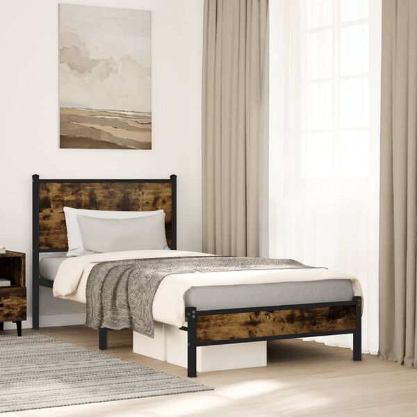 vidaXL Metallbett ohne Matratze R&auml;uchereiche 80x200 cm