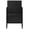 vidaXL 6-tlg. Garten-Essgruppe mit Kissen Schwarz Poly Rattan