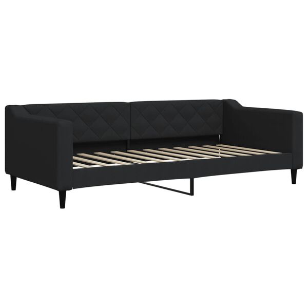 vidaXL Tagesbett Schwarz 90x200 cm Stoff