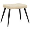 vidaXL Relaxsessel mit Hocker Creme Stoff