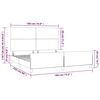 vidaXL Bettgestell mit Kopfteil Schwarz 180x200 cm Kunstleder