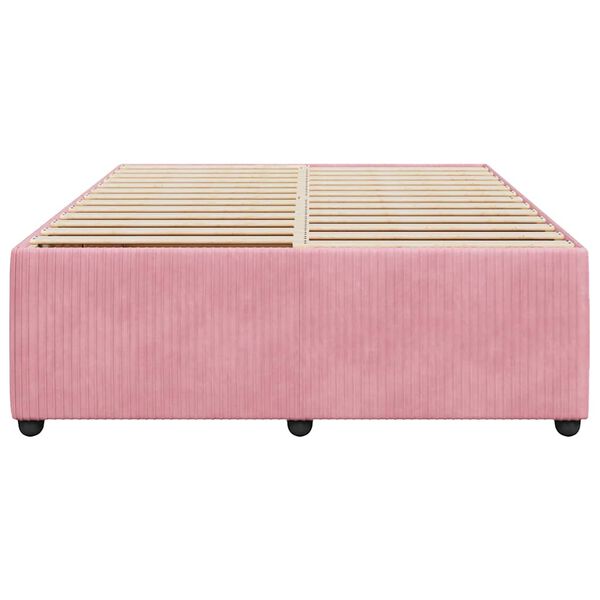 vidaXL Bettgestell Rosa 160x200 cm Samt