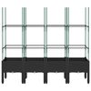 vidaXL Pflanzk&uuml;bel mit Rankgitter Schwarz 160x40x142,5 cm PP