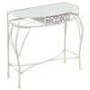 vidaXL Beistelltisch Franz&ouml;sischer Stil Metall 82x39x76 cm Wei&szlig;