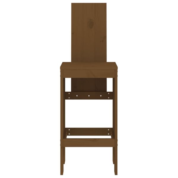 vidaXL Barhocker 2 Stk. Honigbraun 40x42x120 cm Massivholz Kiefer
