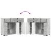 vidaXL Sideboard mit T&uuml;r Beton Grau 88,5 x 30,5 x 73 cm Holzwerkstoff