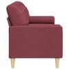 vidaXL Sofa 3-Sitzer mit Zierkissen Weinrot 210 cm Stoff