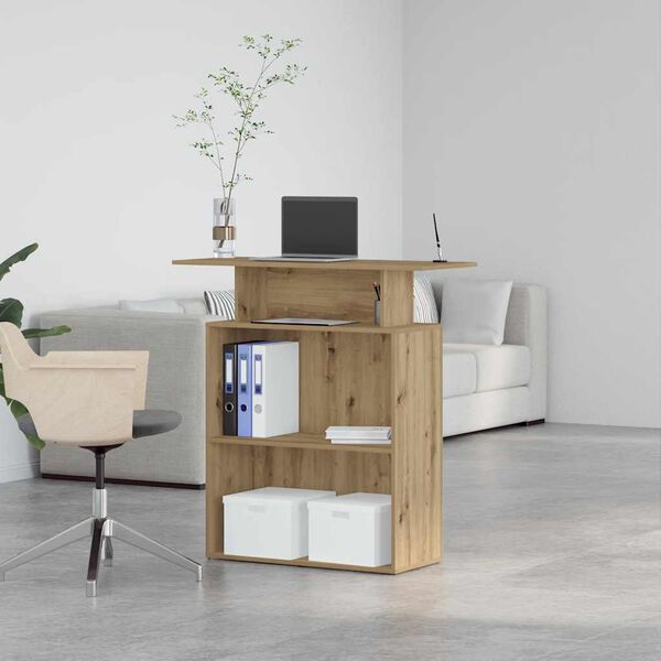 vidaXL Empfangstheke Artisan-Eiche 100x40x104 cm Holzwerkstoff