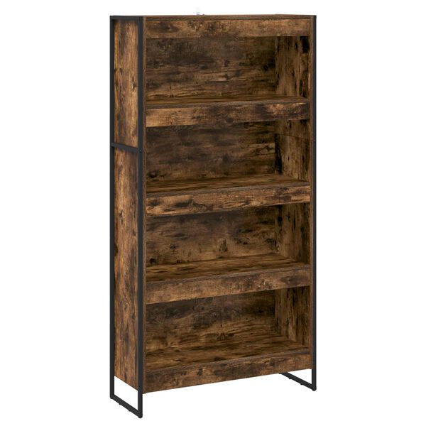 vidaXL B&uuml;cherregal 2 pcs Raucharbe 80 x 30 x 155 cm Holzwerkstoff