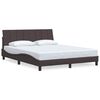 vidaXL Bettgestell ohne Matratze "Hanko" Dunkelbraun 160x200 cm Stoff