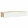 vidaXL Wandschubladenregale 2 Stk. Eiche und Wei&szlig; 60x23,5x10cm MDF