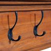 vidaXL Wandgarderobe 100x10x20 cm Teak Massivholz