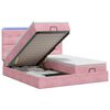 vidaXL Ottoman-Bett mit Matratze und LED Rosa 200 x 200 cm Samt