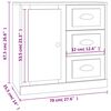 vidaXL Sideboard Betongrau 70x35,5x67,5 cm Holzwerkstoff