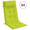 vidaXL Hochlehner-Auflagen 4 Stk. Knallgr&uuml;n Oxford-Gewebe