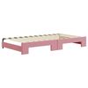 vidaXL Tagesbett Ausziehbar mit Schubladen Rosa 100x200 cm Samt