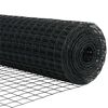 vidaXL Zaun mit Pfosten Grau 1 x 25 m Stahl