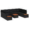 vidaXL Gartensofa-set 5 stk. 9-Sitzanzahl Schwarz Polyrattan