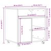 vidaXL Druckerständer mit Rollen Räuchereiche 60x50x67 cm