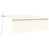 vidaXL Markise Manuell Einziehbar mit Rollo & LED 4,5x3 m Creme