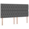 vidaXL Bett mit Stauraum und LED Dunkelgrau 180 x 200 cm Polyester